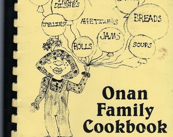 Libro di cucina vintage della famiglia Onan Employees di St. Peter, Minnesota, ricette preferite dalla comunità del Minnesota, souvenir da collezione, rilegato a spirale, raro libro di cucina
