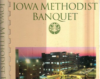 Des Moines IA vintage 1991 Iowa Methodist Hospital Banquet Cookbook Community Favorite Recipes Collectible Souvenir Rare Local Cook Book