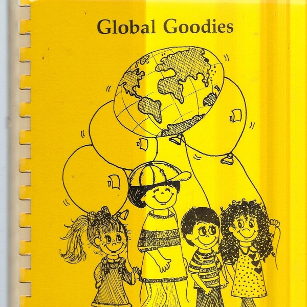 East Hartford Glastonbury Connecticut vintage 1993 Elementary Magnet School Global Goodies Ethnic Cookbook CT Collectible Rare Cook Book