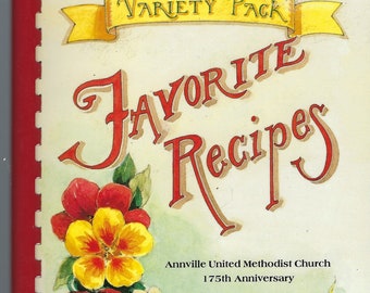 Annville Pennsylvania vintage United Methodist Church Favorite Recipes Cookbook PA Community Collectible Souvenir Spiral Bound Rare Book