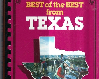 Best of the Best from Texas vintage 1997 Cookbook TX Communities Favorite Recipes Collectible Souvenir Spiral Bound Rare Local Cook Book