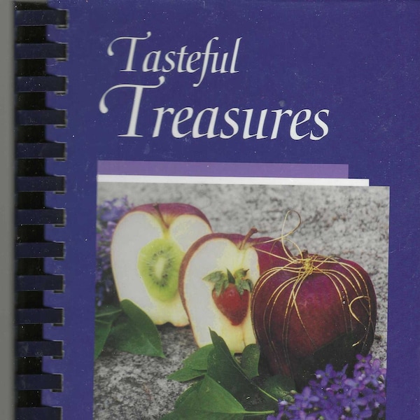 Bedford New Hampshire vintage 1995 Women's Club Tasteful Treasures Cookbook NH Community Favorite Recipes Collectible Memorabilia Cook Book