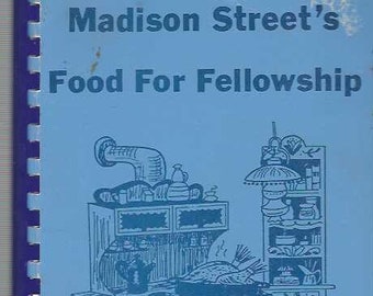 Commerce Georgia vintage 1986 Madison Street Baptist Church Food For Fellowship Cookbook GA Community Favorites Collectible Rare Cook Book