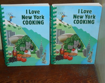 Lot of 2 identical copies I Love New York Cooking vintage 1980 Cookbooks NY American Cancer Society ACS Favorite Recipes Collectible Books