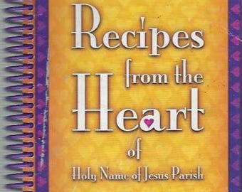 Wausau Wisconsin vintage Holy Name of Jesus Catholic Church Recipes From the Heart Cookbook WI Community Collectible Memorabilia Cook Book