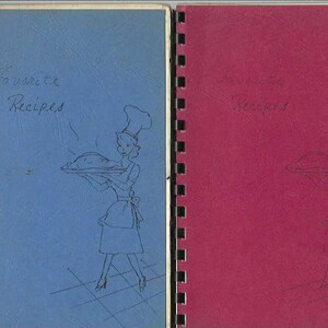 Lot of 2 Lakewood Ohio antique 1960 Faith Lutheran Church Favorite Recipes Cookbooks OH Community Collectible Memorabilia Rare Cook Books
