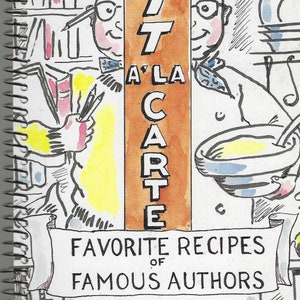 Favorite Recipes of Famous Authors vintage Lit a La Carte Cookbook by Rex Beckham Cook Book Collectible Gourmet Memorabilia Rare Cook Book