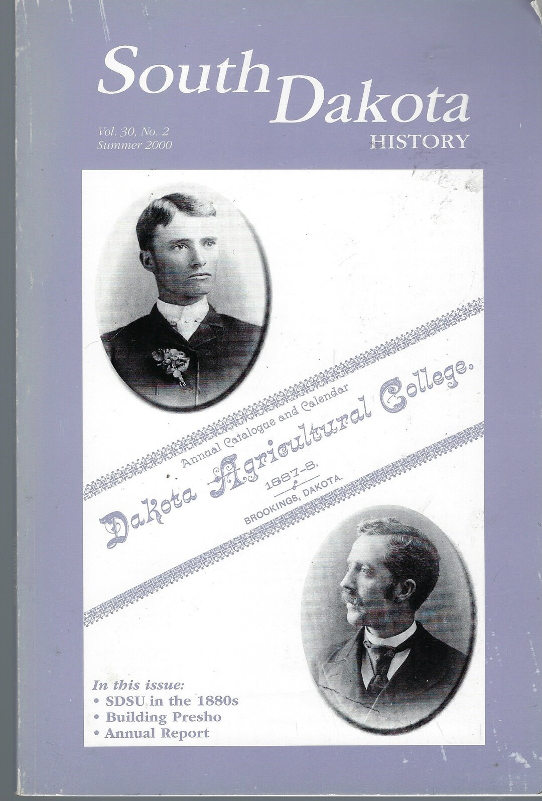 South Dakota History Magazine Verano 2000 SD State University 1880s