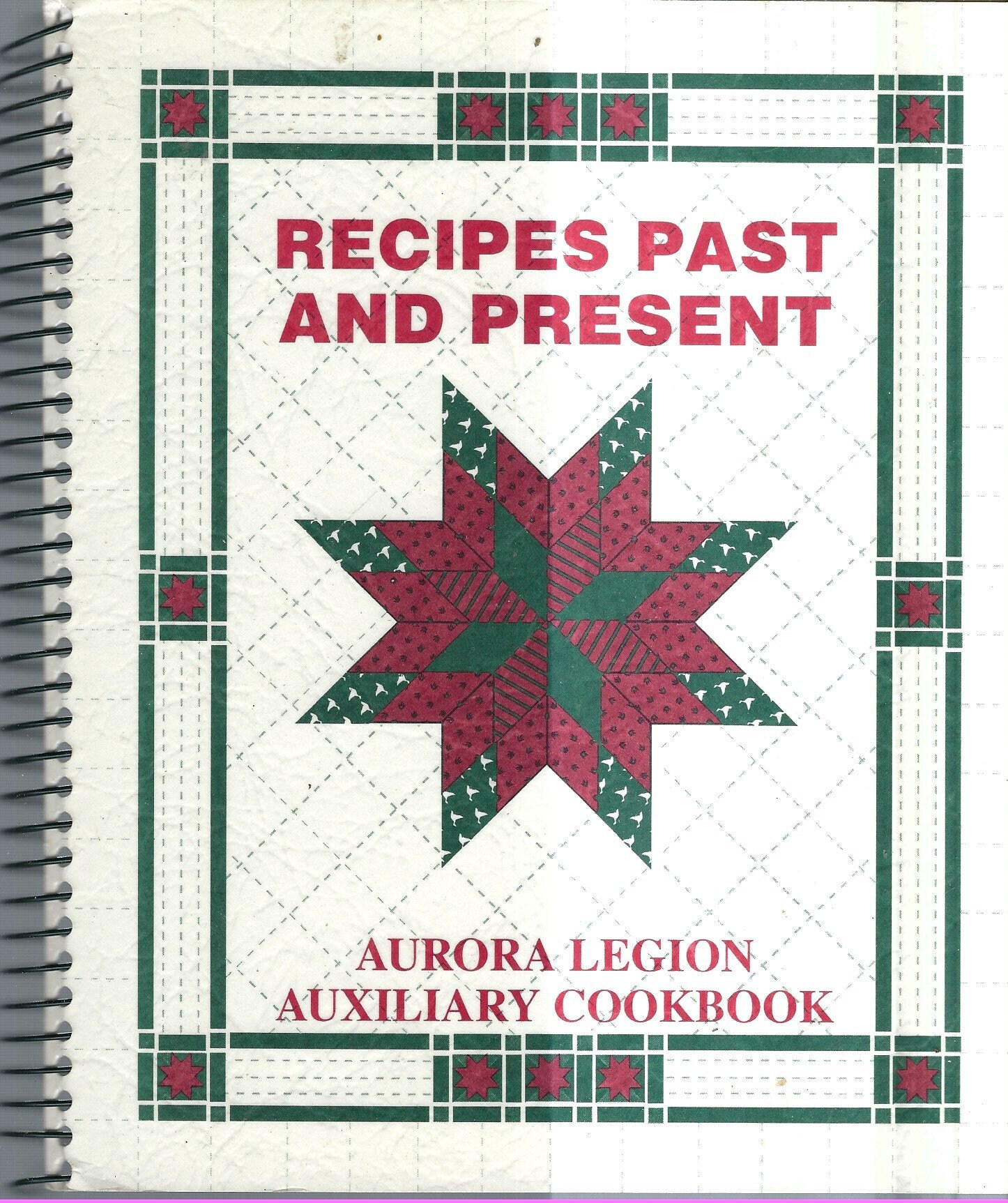 Aurora Iowa vintage 1999 + 1935 American Legion Auxiliary Recipes Past & Present Cookbook IA Community Favorites Collectible Raree Cook Book