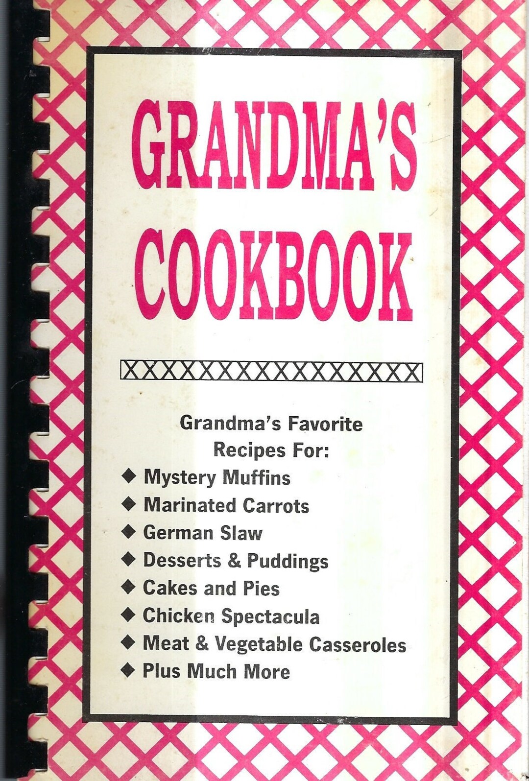 Grandma's Cookbook Vintage 1997 Recipes Mystery Muffins German Slaw