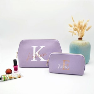 Personalized cosmetic bag toiletry bag with initial make-up bag with name Beauty Bag