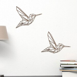 Hummingbird wall decoration / decorative birds for wall & window / filigree hummingbirds made of wood / wall decoration for living room / bird / nature