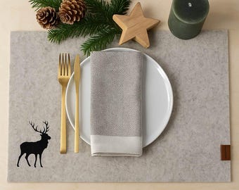 Decorazione campanello jingle con renna Nuvole di Stoffa colore verde cm.12x22 h
