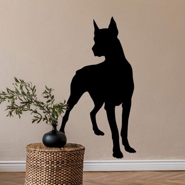 Wandtattoo Dobermann / Wachhund / Wandsticker für Hundefreunde / Hundeschule Tierarzt & Tier Praxis