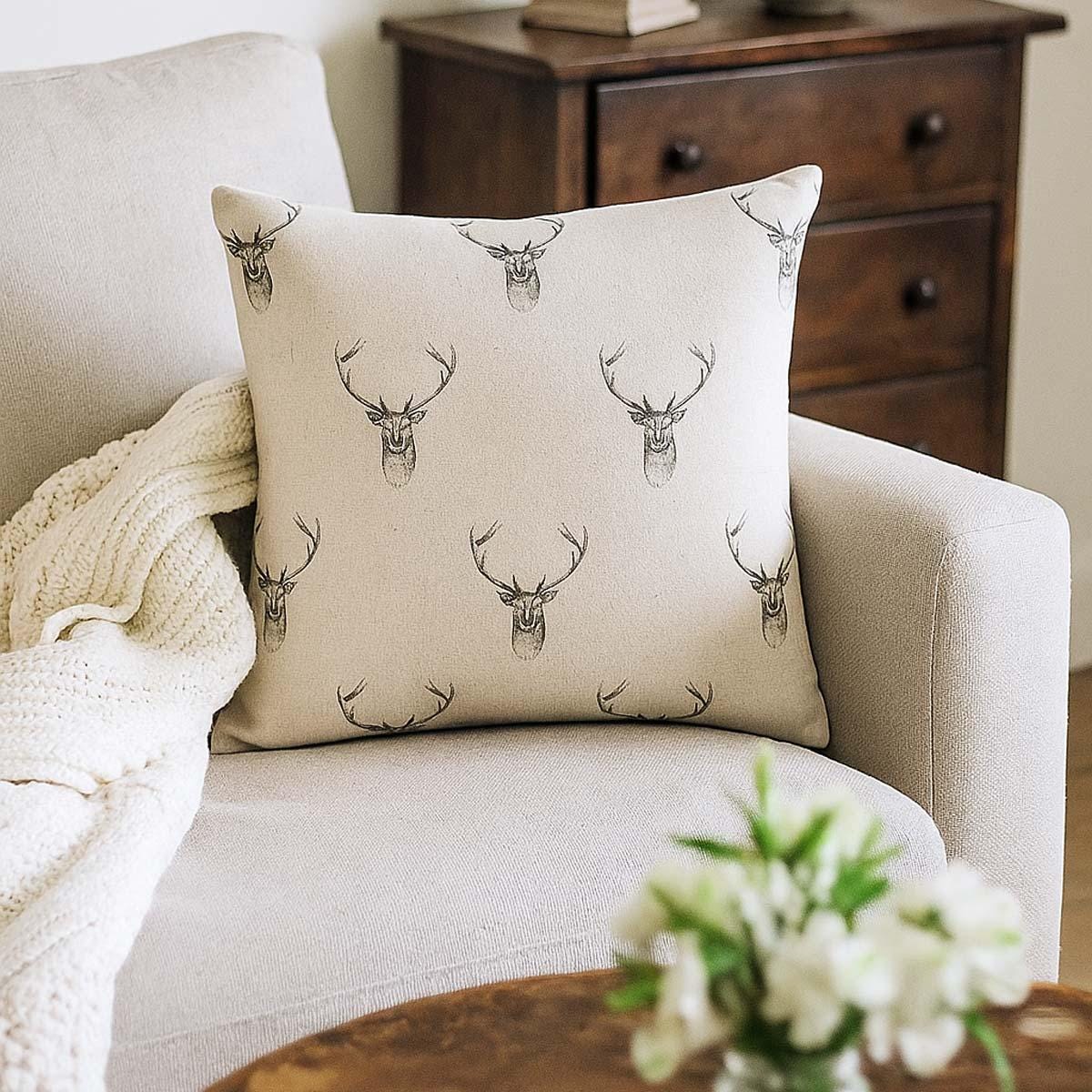 Federa Per Cuscino Rustico 45x45 Cm Con Animali - Morbida E Lavabile, Perfetta Per Divano E Arredo Montagna
