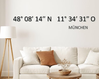 Coordinate wall decoration, personalized wall design, 3D wall decor, housewarming gift idea