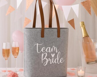 Wedding & Hen Party Felt Bag | Team Bride | Personalized Bag for Hen Parties | Party