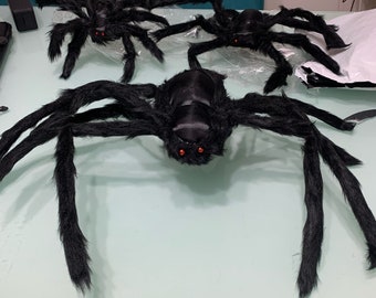 5 Pcs 10 pcs Horror Giant Black Plush Spider Halloween Party Decoration Props Kids Children Toys Haunted House Decor