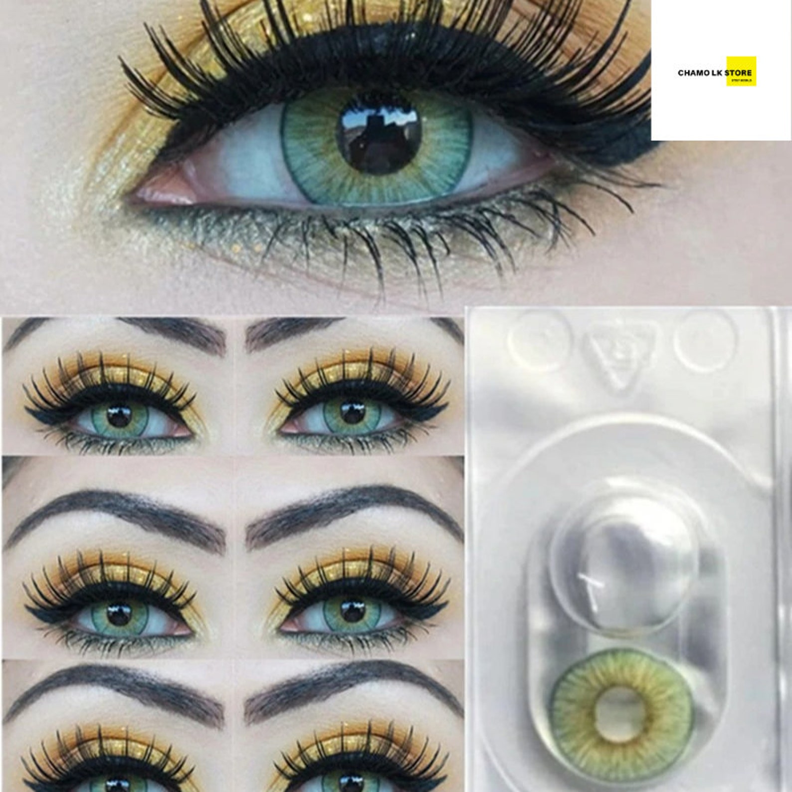 Eye Lens New York Blue Cosmetic contact lenses Colored lenses Etsy