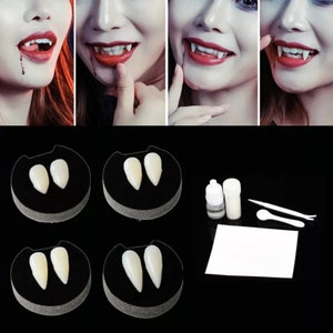 Einziehbare Vampirzähne Halloween Kostüm Cosplay Gefälschte Zähne Falscher
