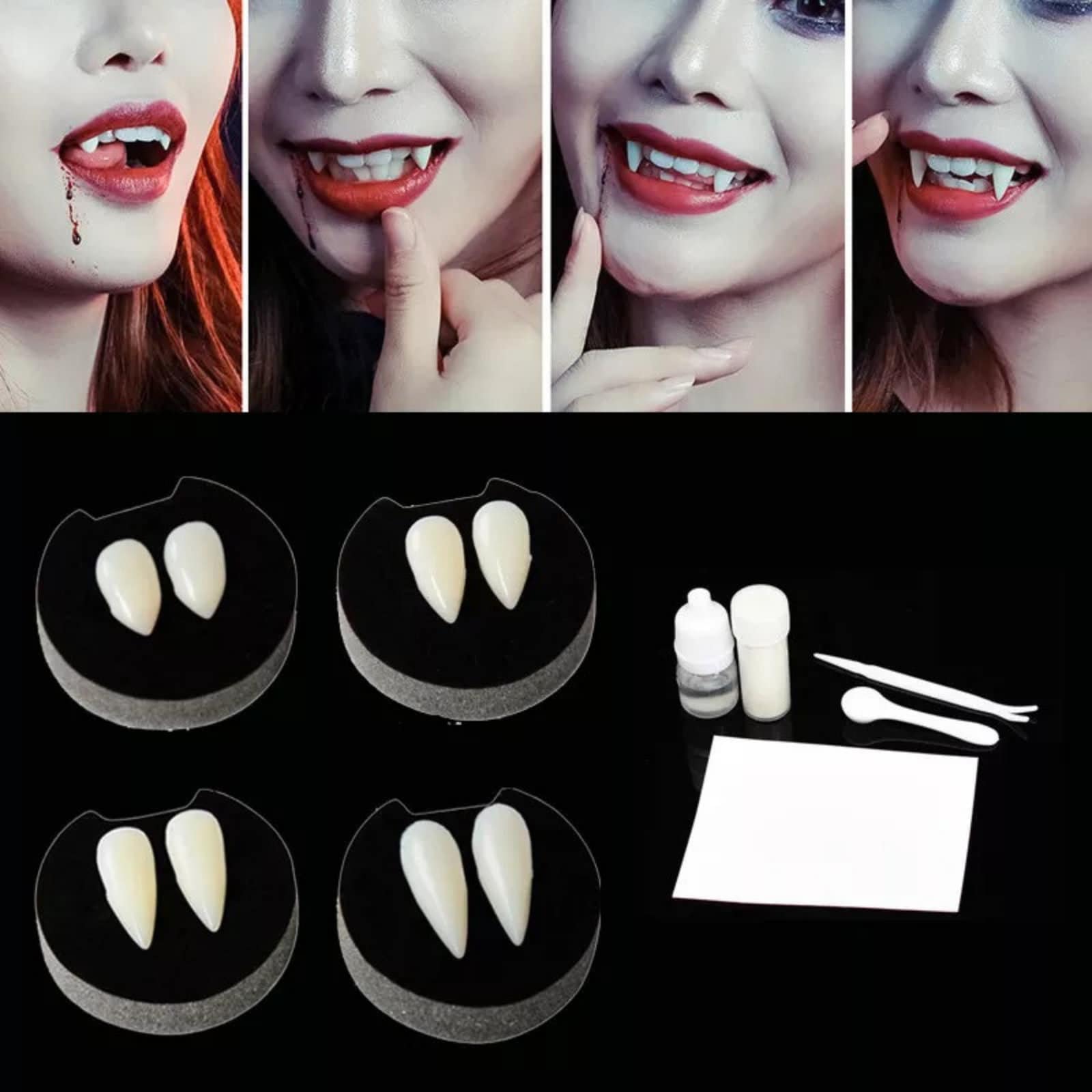USA Vampire Fangs kit teeth custom fit free mold goth Halloween cosplay  anime