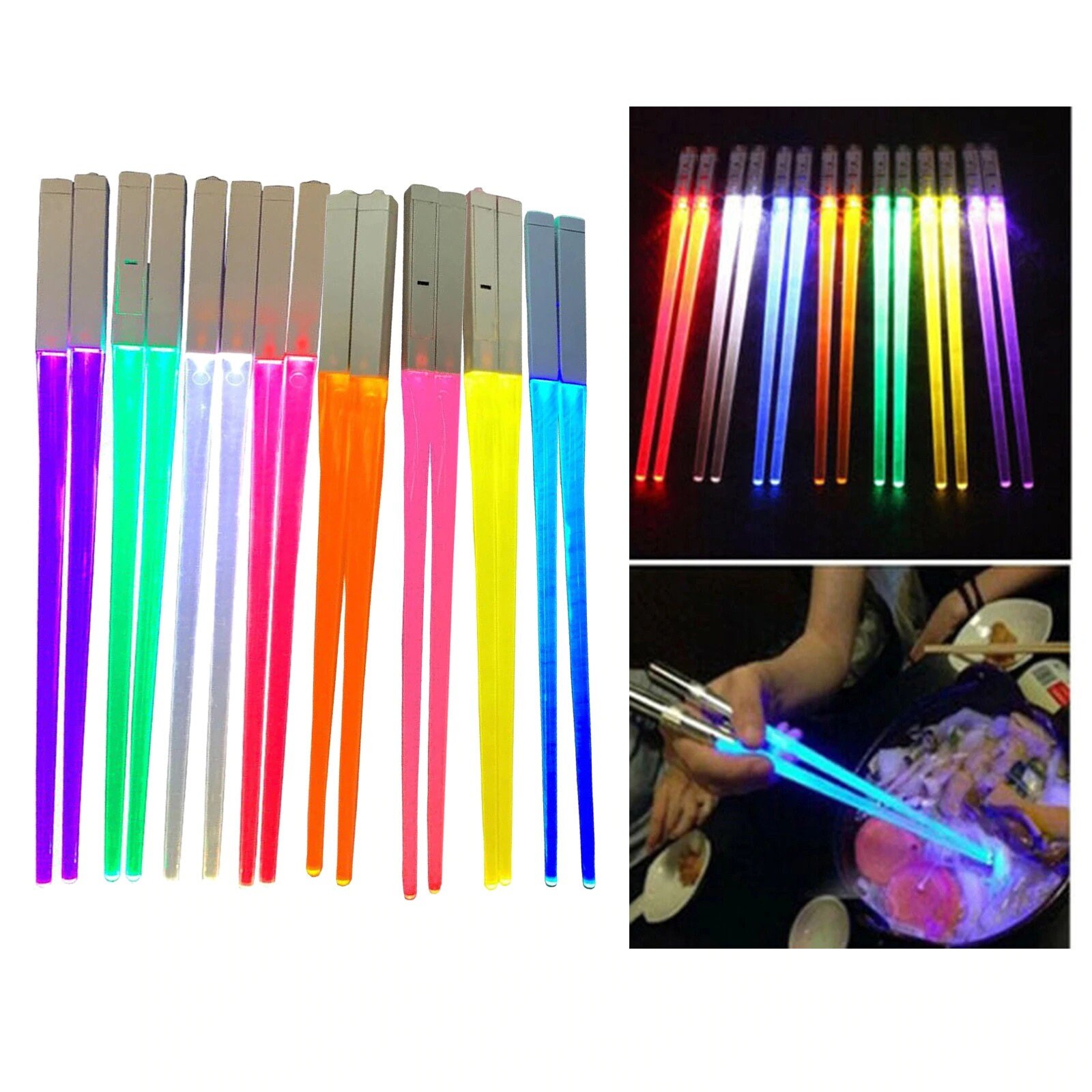 LED Lichtschwert Essstäbchen Wiederverwendbare Licht Up Essstäbchen Küche LED Lichtschwert Essstäbchen Wiederverwendbare Licht Up Essstäbchen Küche