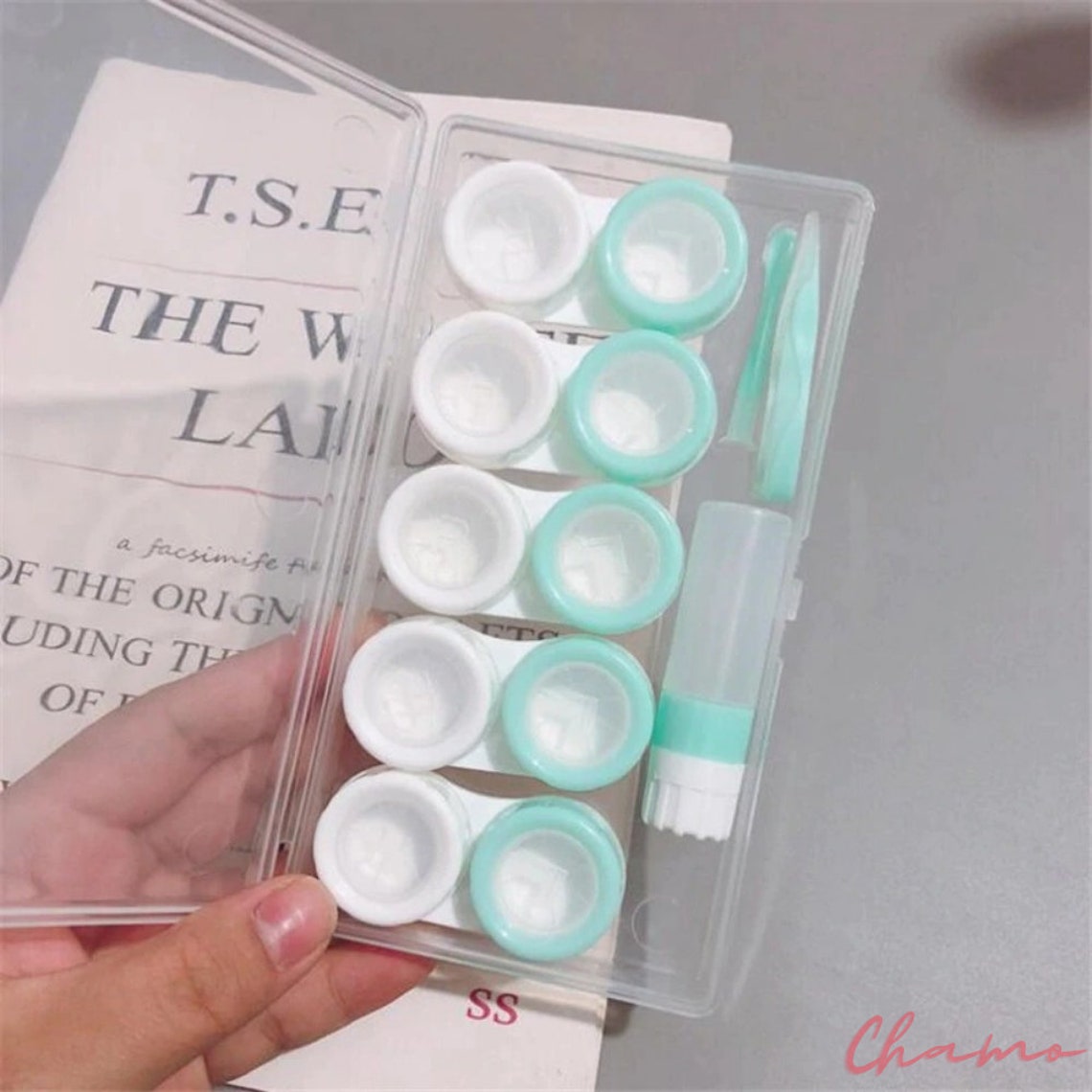 Lens box 6 Pairs Contact Lens Case Eye Contact Lens Box Women Etsy