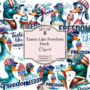 Tastes Like Freedom PNG, Funny Duck Digital Download, Duck Hunting Sublimation PNG, 4th of July Duck Patriotic Sublimation png