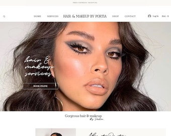 Portia | Wix Website Template | Wix Ecommerce Store for Small Businesses, Hair and Makeup Artists