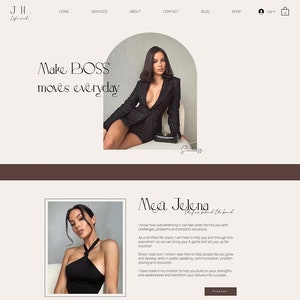 Jelena | Wix Website Template | made for life coaches and other businesses | Wix Ecommerce Store option