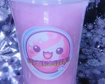 Bubble Gum Flavored Cotton Candy, Made from Organic Beet Sugar. Hand Spun and blended.  Made to Order.