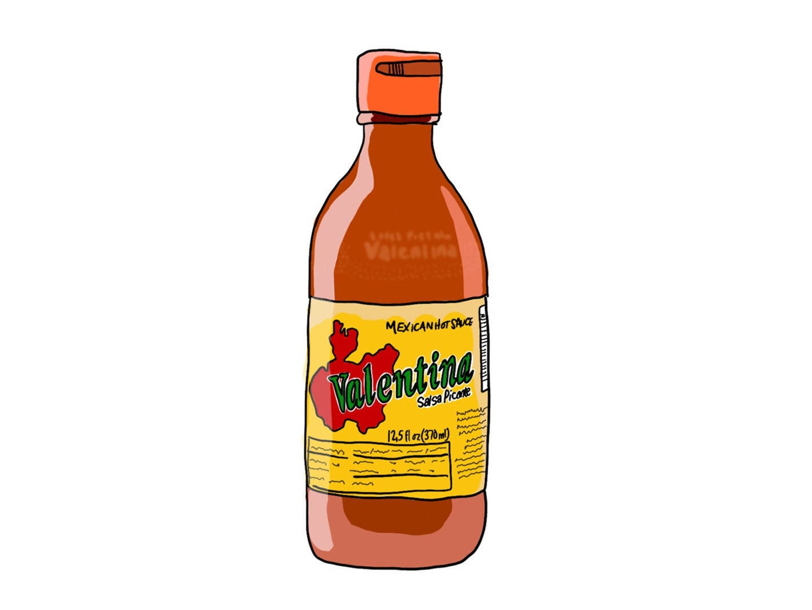 Valentina Hot Sauce Sticker Etsy