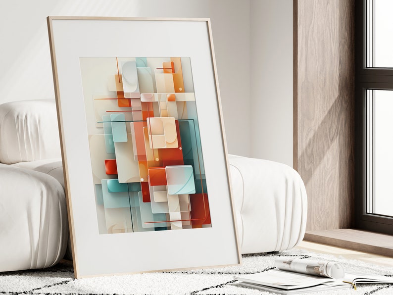 Abstract Square Art Print, Digital Download, Modern Abstract Printable ...