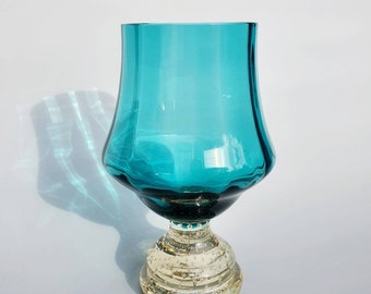 Midcentury Blue Decorative Glass Large Eclectic Decor Whiteftiars Bubble Glass Style