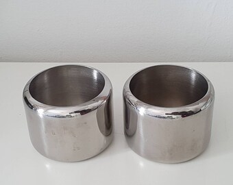 Midcentury danish style stainless steel sugar bowl