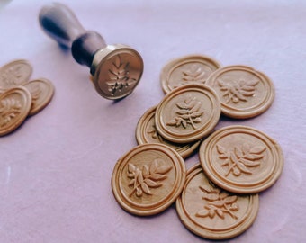 PACK OF 20: Self Adhesive Wax Seals- Foliage Sprig