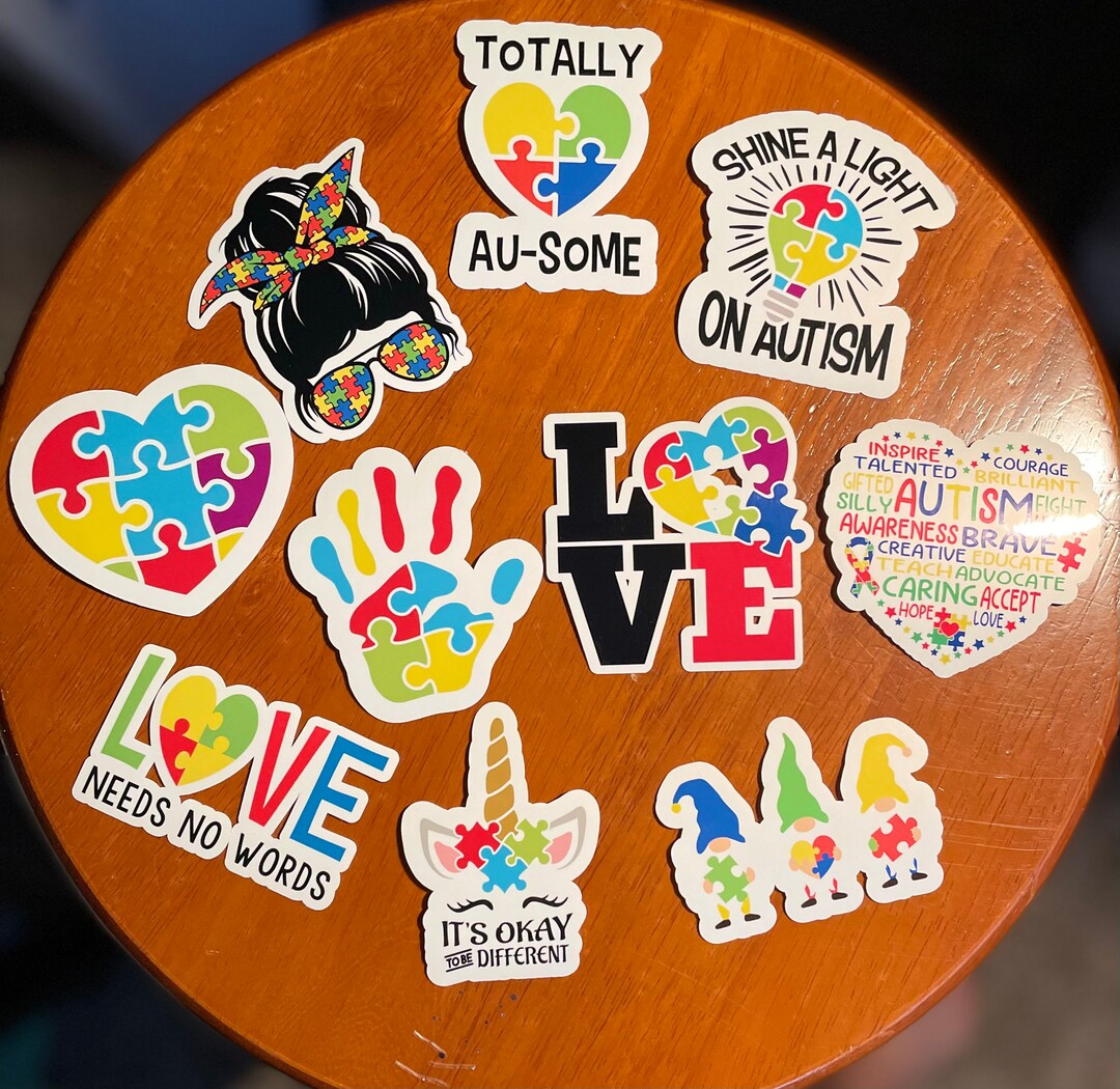 Set of 10 Autism Awareness Stickers - Etsy