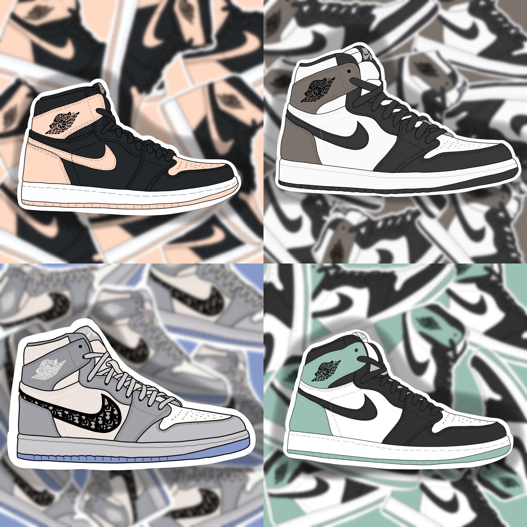 jordan 1 low sticker pack
