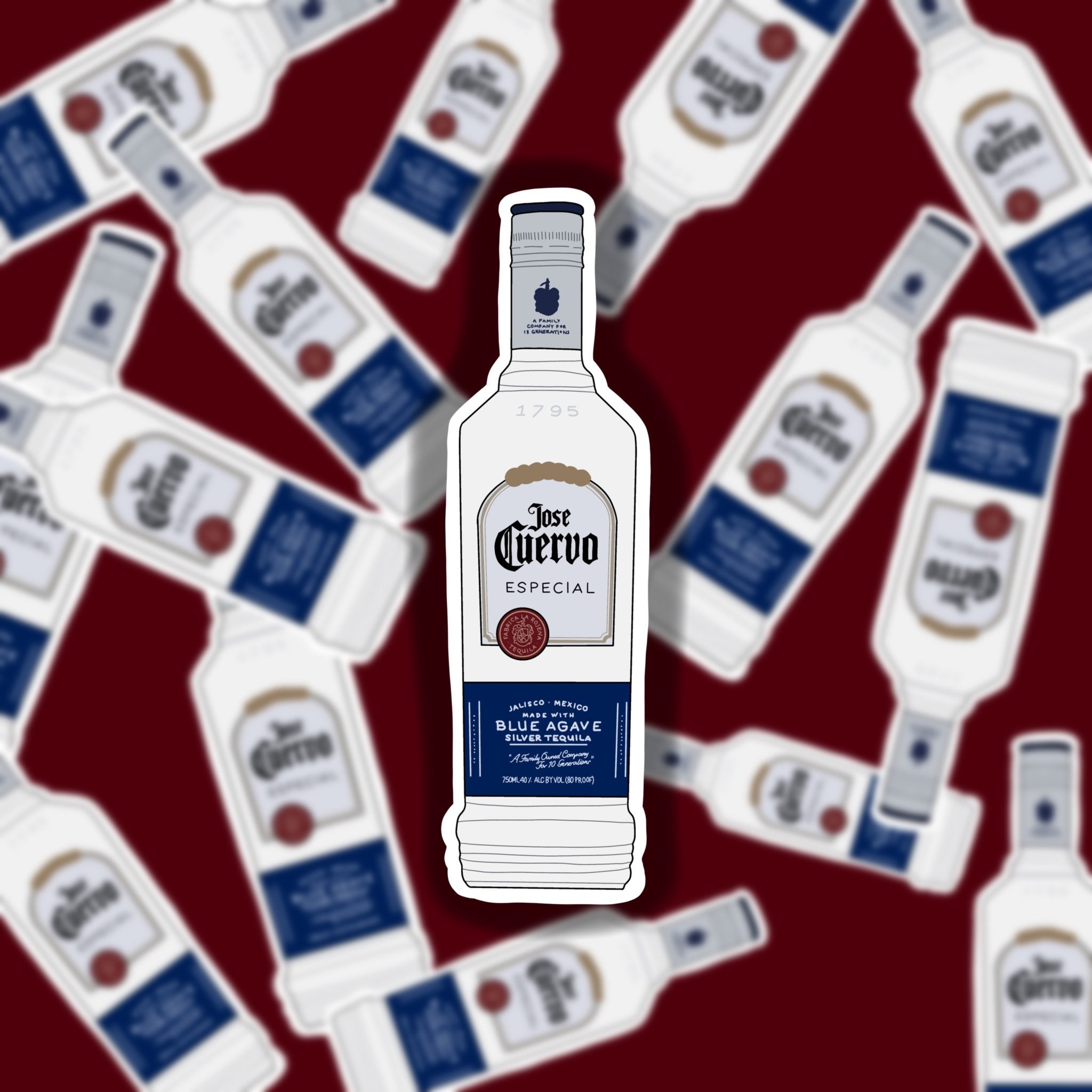 Hand Made Jose Cuervo Sticker - Etsy