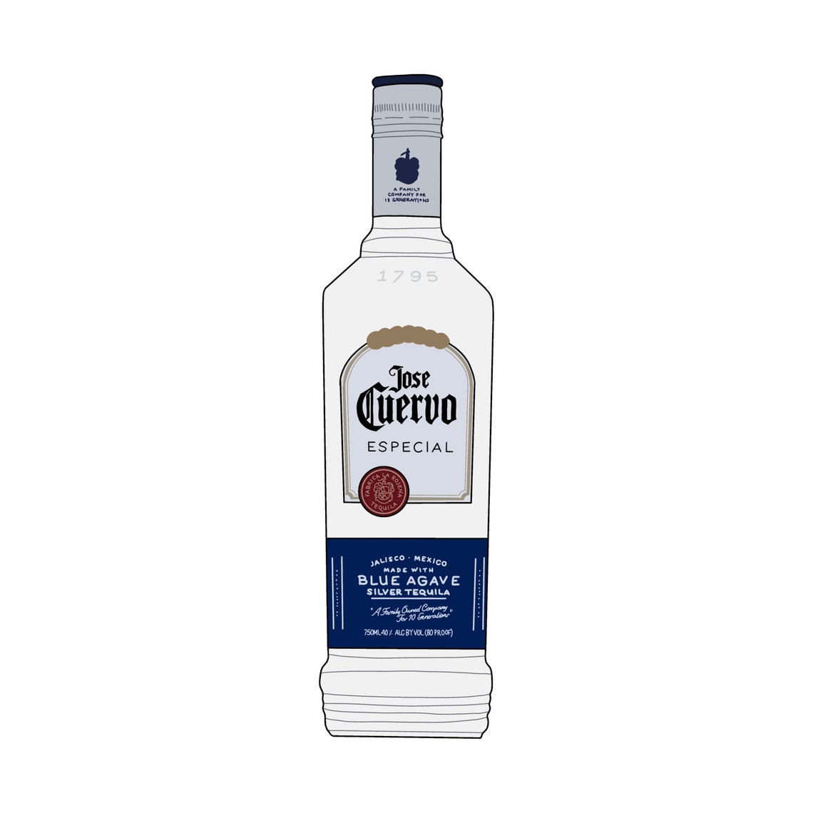 Hand Made Jose Cuervo Sticker - Etsy