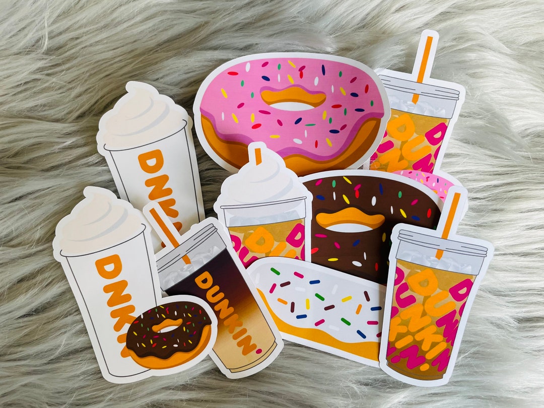 Dunkin Stickers Donuts Coffee Hot Iced Sprinkles Etsy Dunkin Stickers Donuts Coffee Hot Iced Sprinkles Etsy