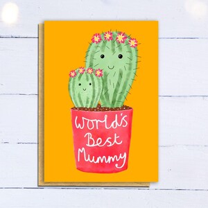Grappige en schattige Moederdagkaart. 's Werelds beste mummie. Moederdagkaart van dochter, zoon, kind of baby. Moederdagkaart voor mama.