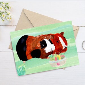Tarjeta de felicitación de conejillo de indias. Tarjeta de San Valentín de conejillo de Indias. Tarjeta de San Valentín para mascotas. Linda tarjeta de San Valentín. Tarjeta de cumpleaños de conejillo de Indias. Dueño de cobaya