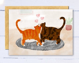 Cartão de aniversário Chunky Cats: presente para amantes de gatos