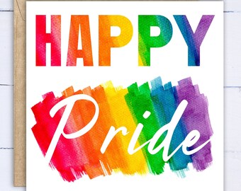 Bonne carte de fierté. Mois de la fierté. LGBTQ+. Arc-en-ciel de fierté. Gay pride, fierté lesbienne, fierté bi. Sortir.