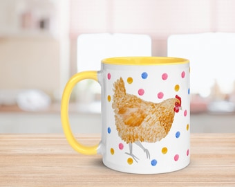 Buff Orpington Chicken Mug: Pretty Hen Keeper Gift