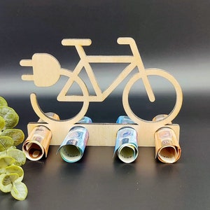 Prezent pieniężny E Bike Urodziny Prezent pieniężny Prezent pieniężny Dojrzewanie Prezent na urodziny Prezent wykonany z drewna