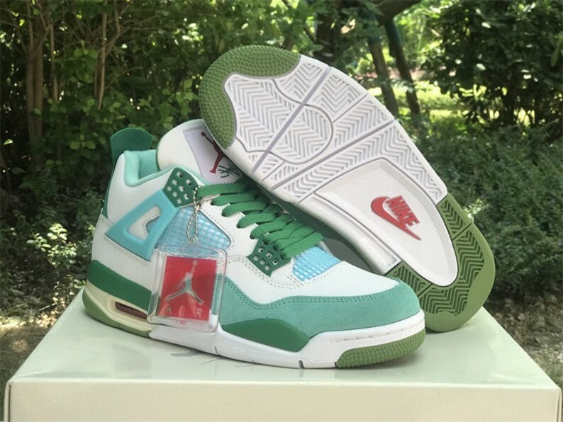 Air Jordan 4 bulbasaur Light Green/forest Green Sneaker Etsy