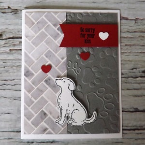 Carte de condoléances faite main pour les propriétaires d'animaux de compagnie, Carte de sympathie pour les amoureux des animaux, Perte d'un chien, Perte d'un bébé en fourrure, Carte Je pense à vous