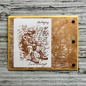 Carte militaire faite à la main, carte d’amour et de vous manquer